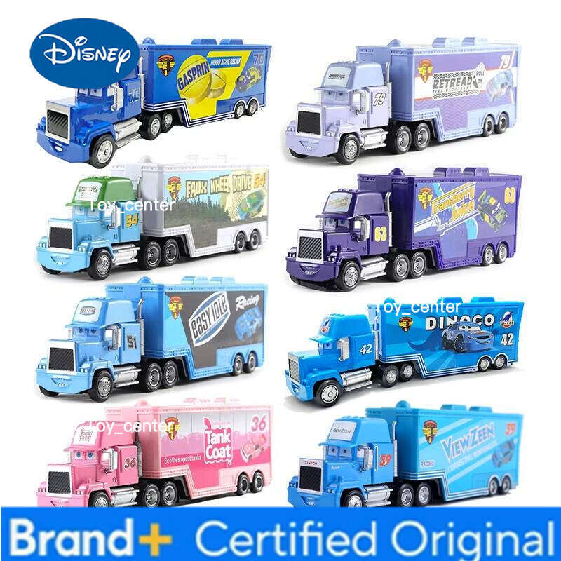 Disney Pixar Cars Mack Anime Toy Car Ramirez Container Trucks Racing Dinoco 1:55 Die Cast Model Kids Birthday Gifts Toys H260113