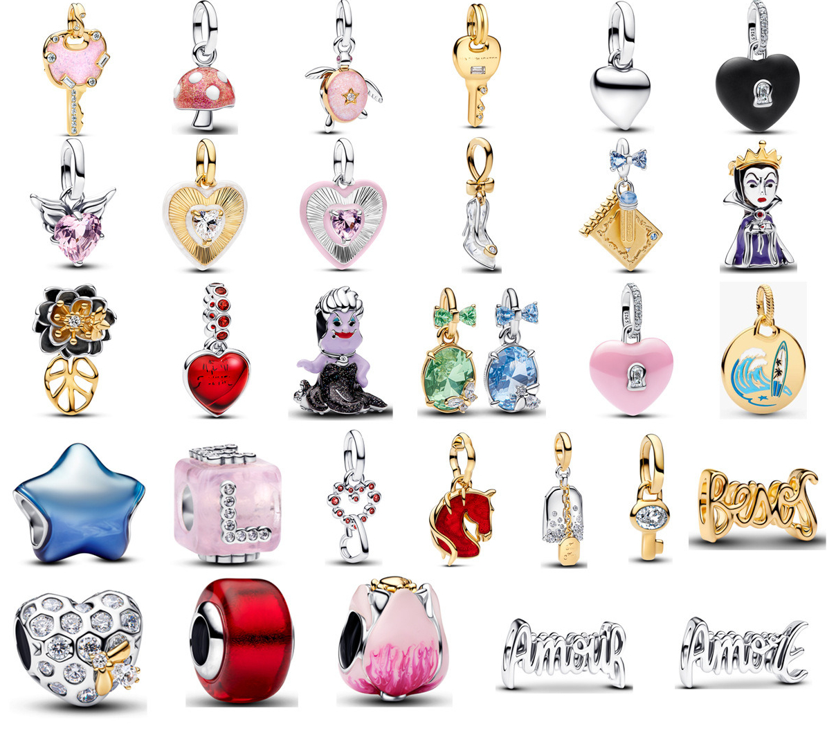 S925 silver snake chain bracelet DIY charms pendant accessories jewelry findings components charms star turtle love heart flower designer charms