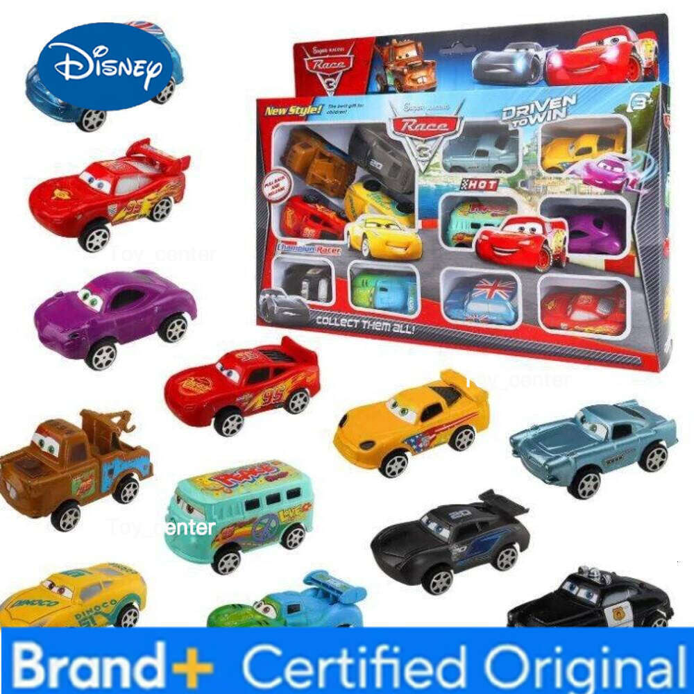 Disney New Pixar 3 Rebound Cars 12 Piece Series Lightning McQueen Jackson Storm Plastic Car Model Toy Boutique Gift Box H260113
