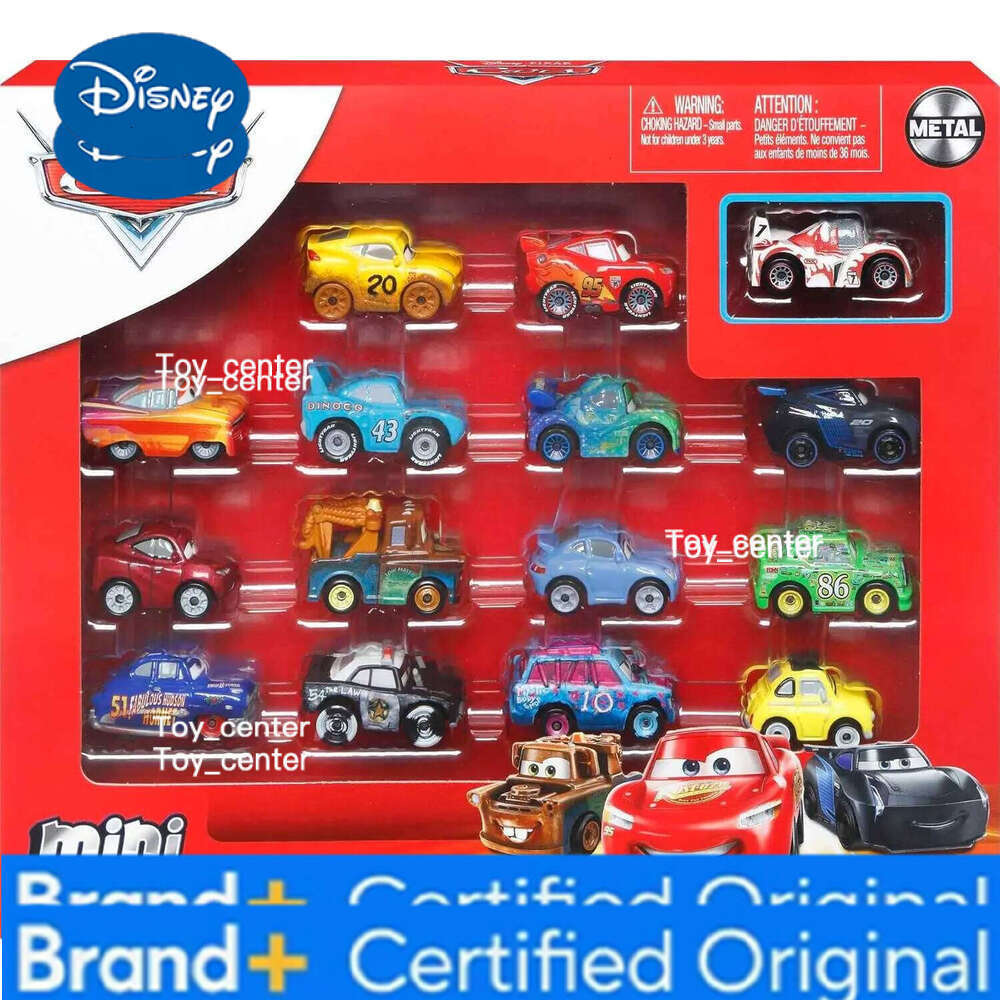 Disney Pixar Cars Mini Racers 15-Pack Official Collection Lightning McQueen & Friends Die-Cast Car Set, Movie Toy Vehicles fo H260113