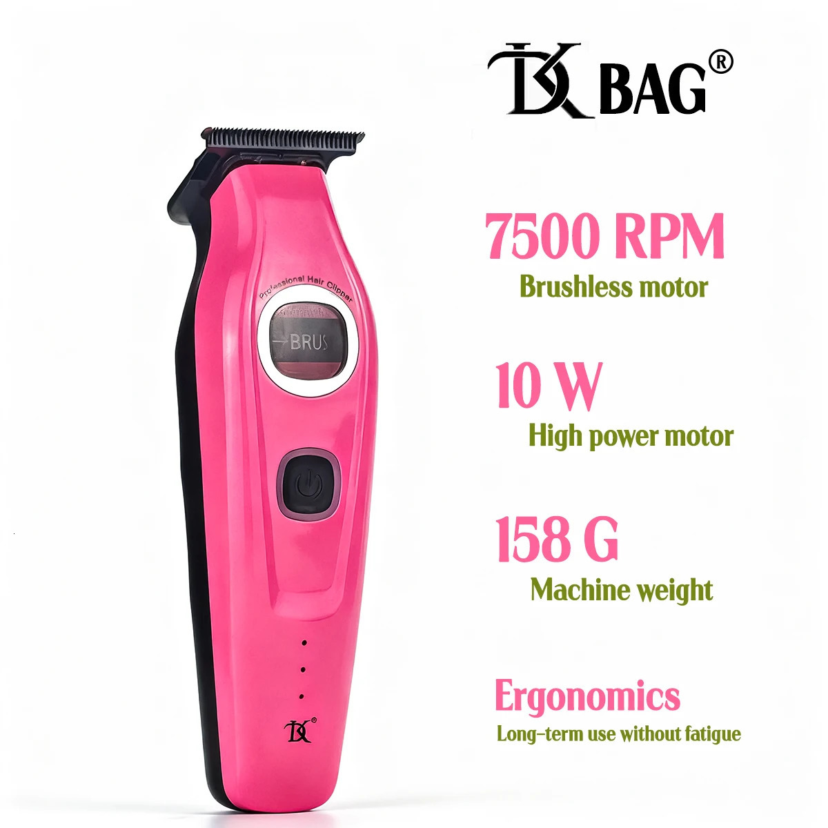 DK 088 Professional Mens Trimmer 7500RPM External Rotor Brushless Motor Barber Scalelike DLC Blade Hair Clipper Salon Use 260112 C260312