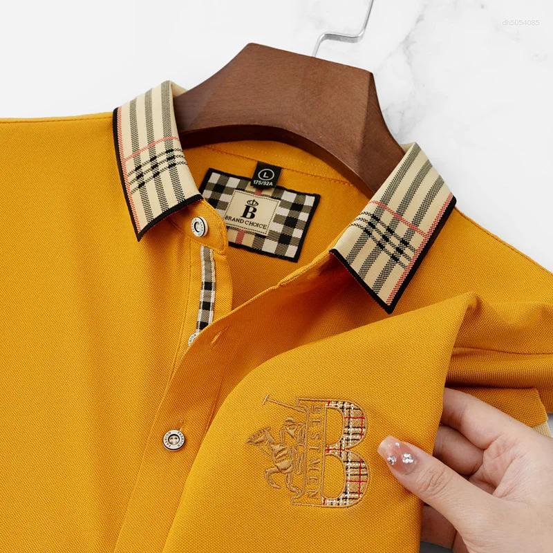 Men's Polos 2026 Luxury Short Sleeved Summer High-quality Boutique Brand Embroidered Polo Shirt Business Casual T-shirt