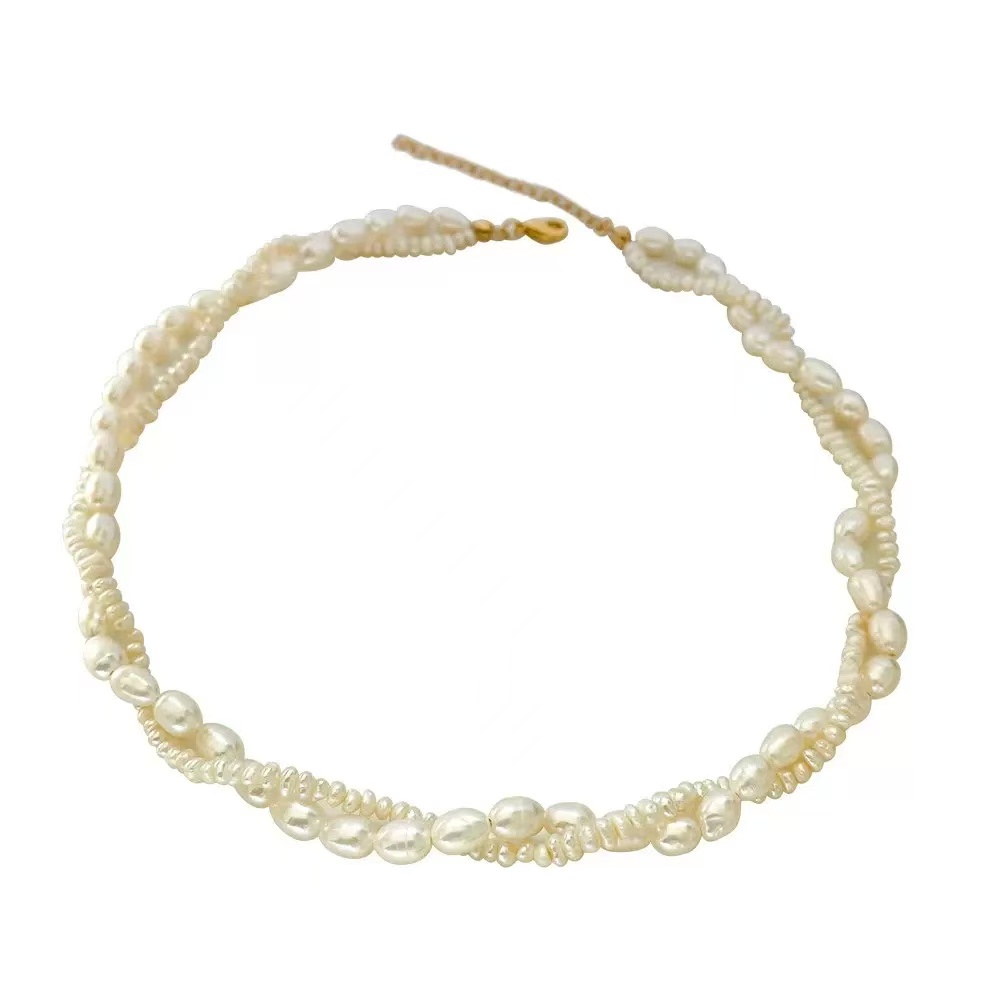 Pearl Necklace Copper material Necklace with Gift Box Fashion womens' designer Gold necklace Pendant with Diamonds Wedding Jewelry Necklace Charm necklace for men