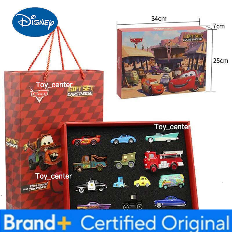 Disney Pixar Cars McQueen Mater Mack Uncle Truck Alloy Diecast 1:55 Model Radiator Springs Town 15/13/8 Pcs Car Boxes Gift H260113