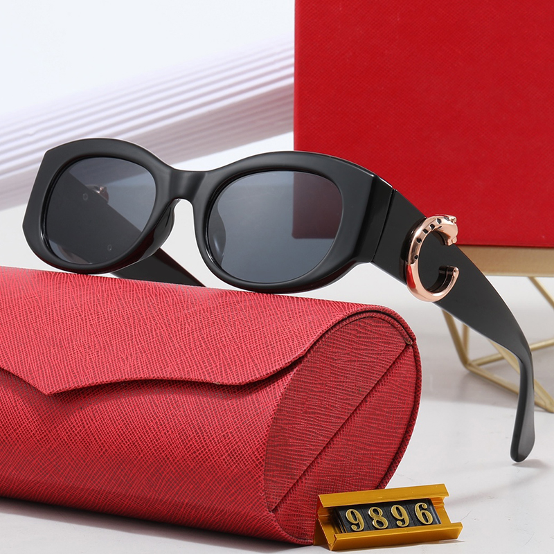 Designer Sunglasses For Women Men Acetate Full Frame Oval Eyewear Luxury Sunglasses Outdoor Goggles UV400 Protection Glasses With Box