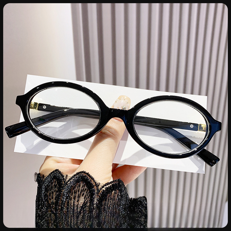 Designer Sunglasses Women's Presbyopia Glasses Luxury Glasses Black Frame Small Frame Men's Blue Light Blocking High End Frame Metal Teeth P