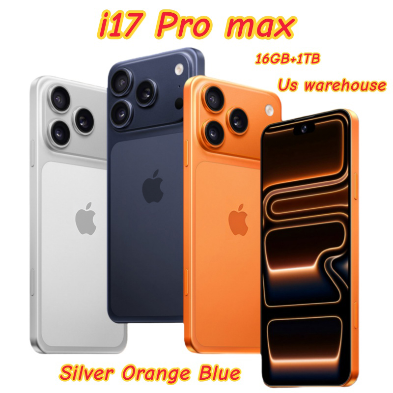 i17 i16 Pro Max Original Unlocked Phone 16+2TB Facial Recognition Smartphone High Definition Touch Screen with Dual SIM Cards