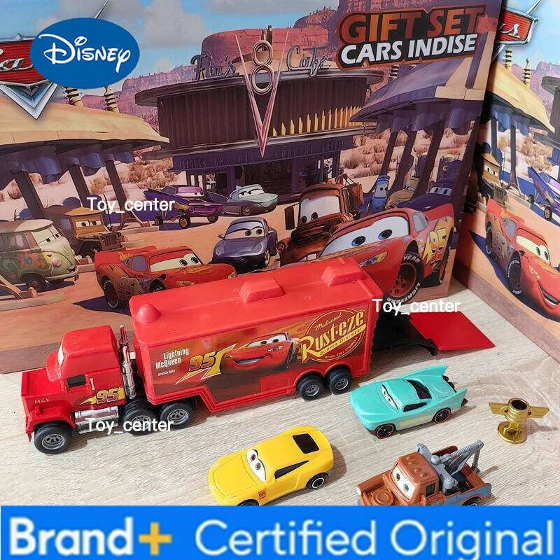 Disney 2026 HOT 12Pcs Pixar Cars Gift Box Metal Diecast lightning McQueen Car Model Toy Jackson Uncle Truck Boy Birthday Toys H260113