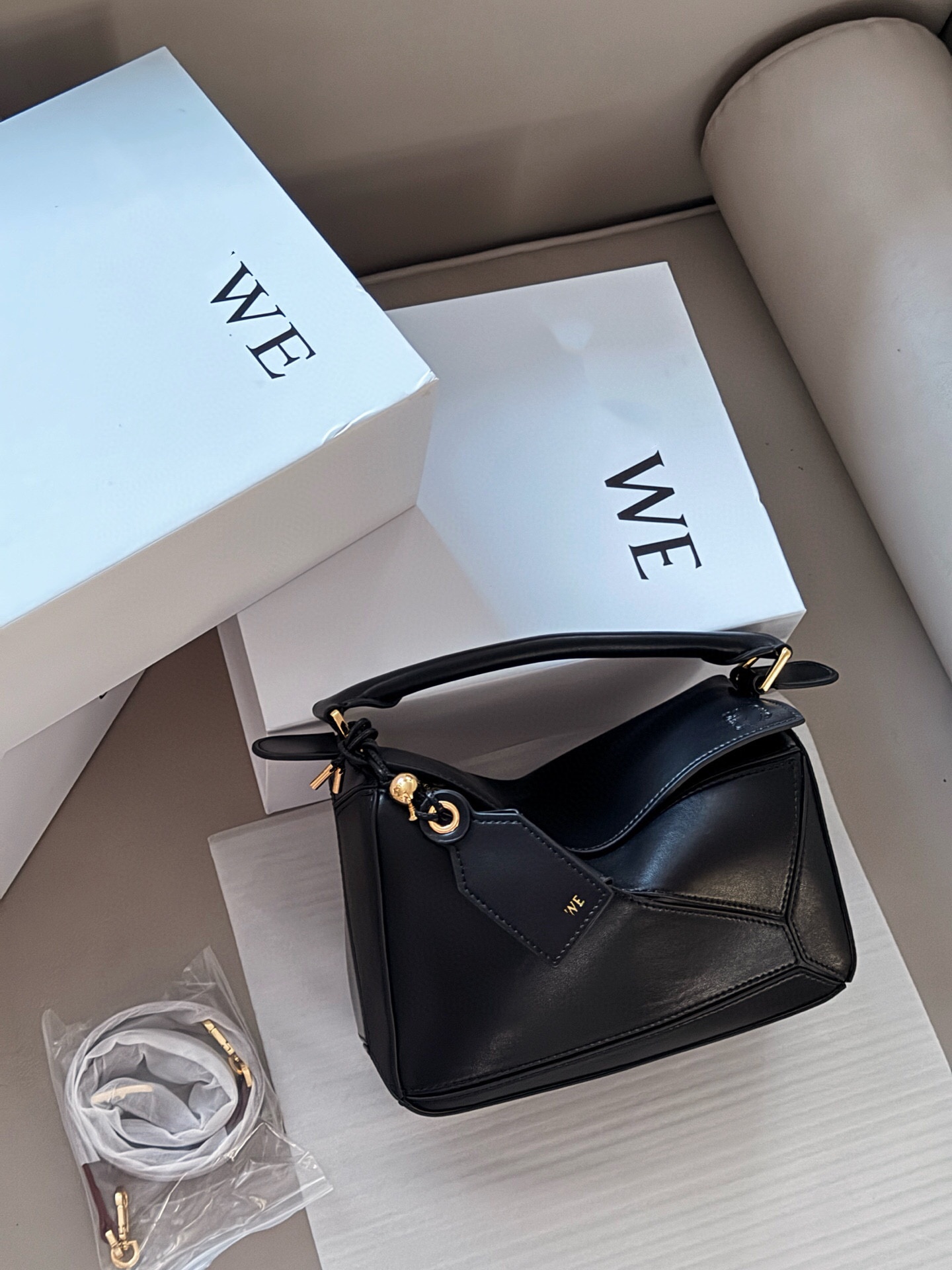 A753-AAAA Stylish Flax Canvas Packaged Storage Solution Featuring Interior Segmentation