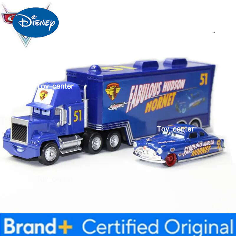Disney All Styles 2 Doc Hudson And Blue Mack Truck 1:55 Scale Diecast Metal Alloy Collection Cars For Children Gifts H260113