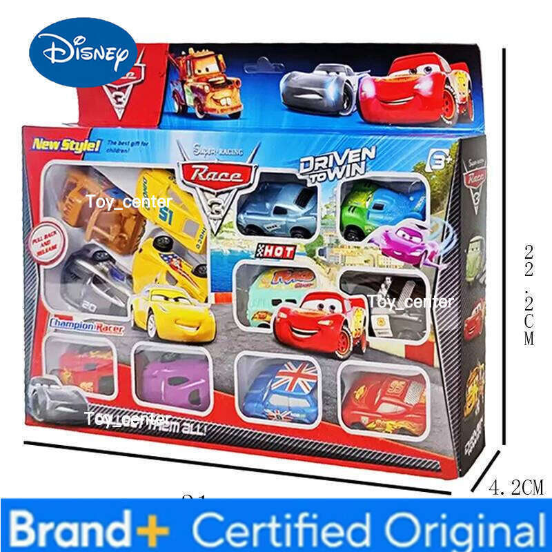 Disney New 12pcs/set Pixar Cars 3 Toys Lightning McQueen Mini Rebound Car Jackson Storm PVC Model Children's Gift Boxes H260113