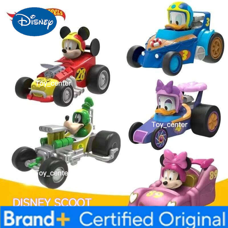 Disney Mickey Mouse Pull Back Toy Donald Daisy Duck Cartoon Figure Model Inertial Pull-Back Sports Car Kids Xmas Gifts H2601131