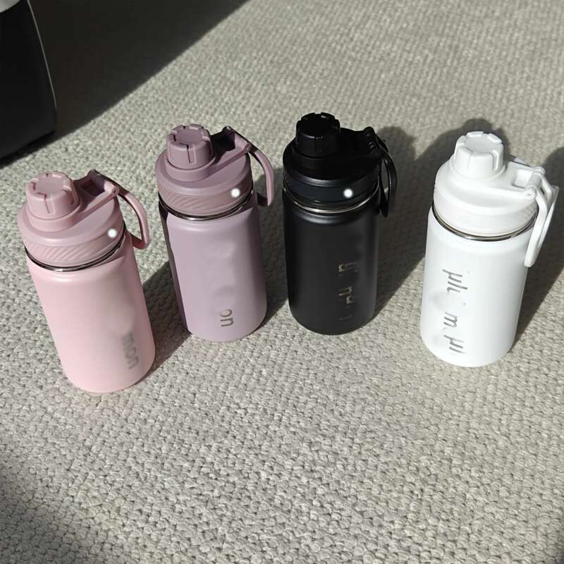 Yoga Bottles 10A luluity lemonic Bottles Sports Water 304 Simple Pure Color Insulated Tumbler Mug Cups Lid Thermal Insulation Gift luluity lemonic Cup men women zf
