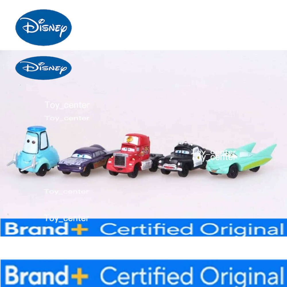 Disney 14PCS Story Lightning McQueen Car King Roadbuster Screw Die Animation Model Doll Ornaments Happy Birthday Cake Topper H260113