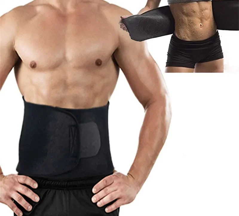 Sports Waist Trainer Trimmer Sweat Body Shaper Belt Workout Slimming Belly Band for Men Gym Exercise Burn Fat Corset 260112 - view 4