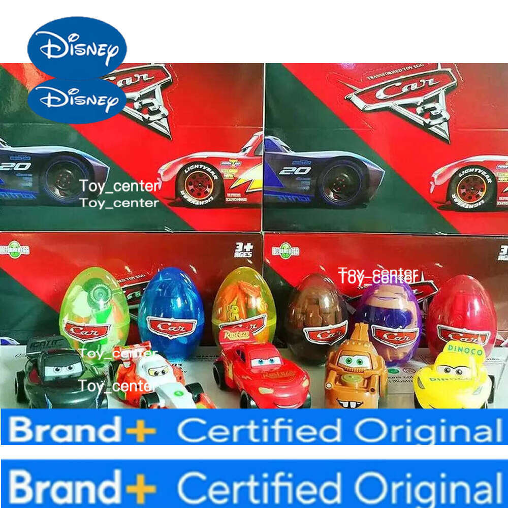 Disney Pixar Cars 6-Piece Set Egg-Shaped Transformable Car Toy Model McQueen And Friends Non-RTR Play Vehicles for Kids H260113