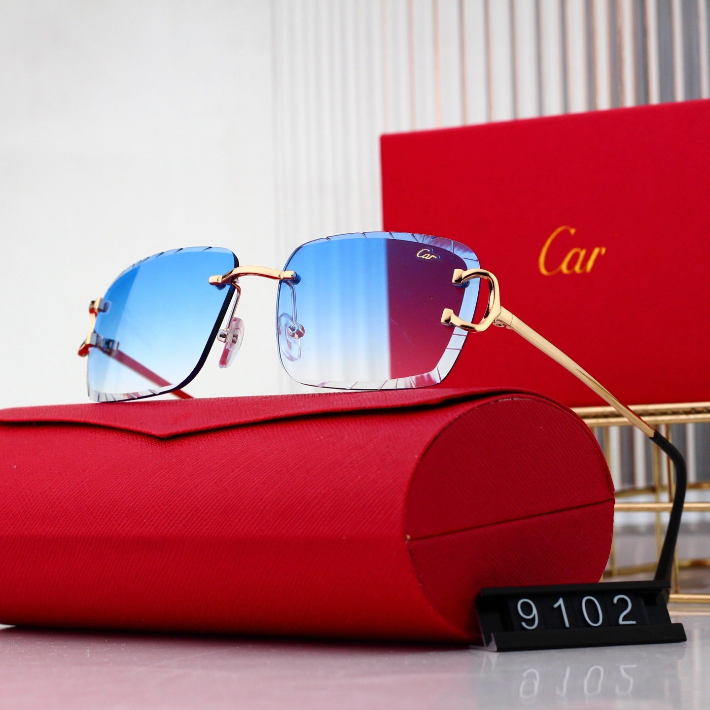 rock cowboy party sports Designer Women business sunglasses funny Men Fashion Classic Glasses Leopard Head Composite Metal Rimless Optical Frame Sunglasses UV