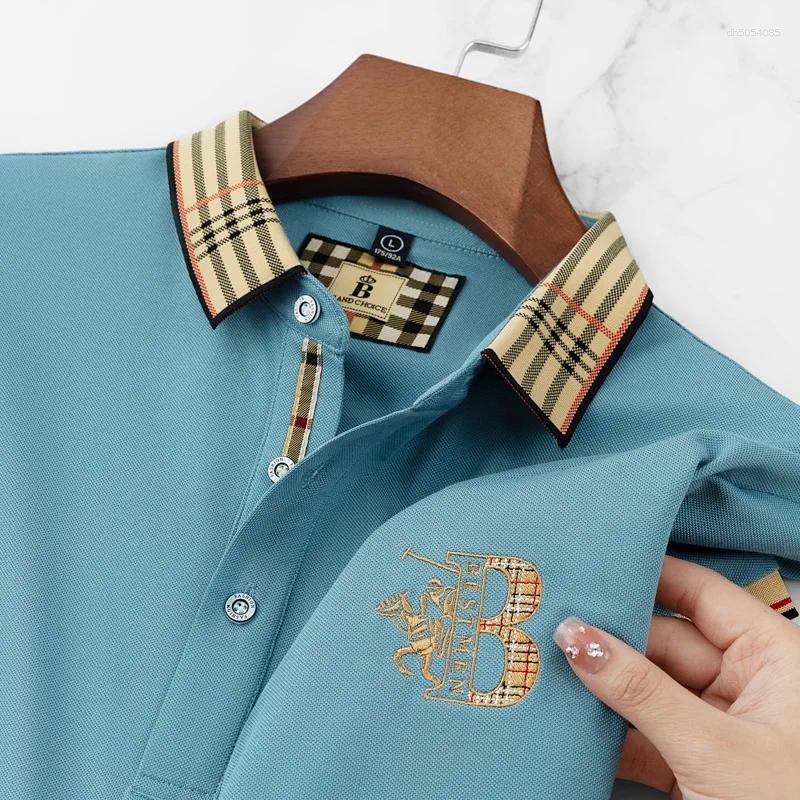 Men's Polos 2026 Luxury Short Sleeved Summer High-quality Boutique Brand Embroidered Polo Shirt Business Casual T-shirt
