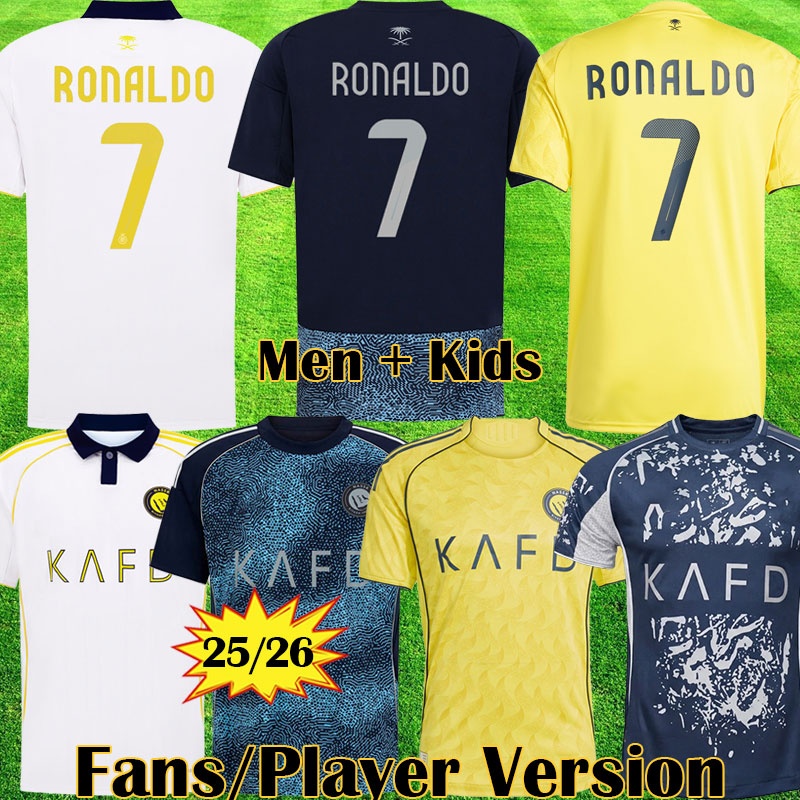 25 26 Al Nassr FC soccer Jerseys Training Ronaldo 2025 2026 Home long Sleeve CR7 COMAN OTAVIO JOAO PEDRO MANE men women kids Baby Football shirts Al-Nassr 4th BROZOVIC
