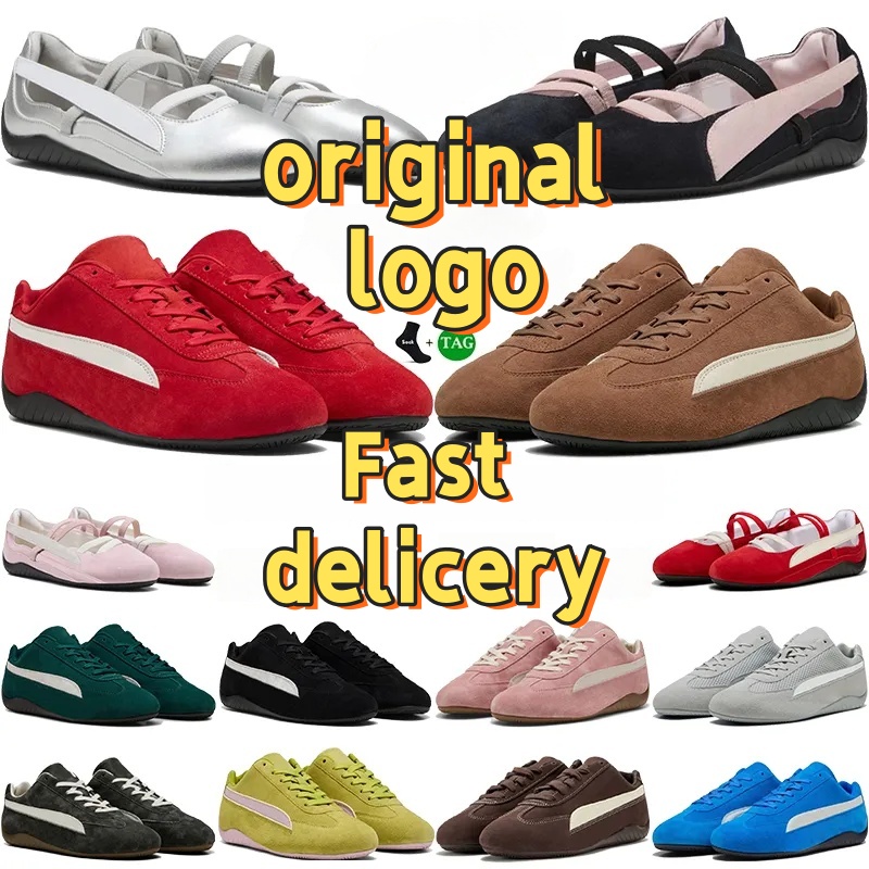 Germany Designer Shoes womens ballet flats trainers mens Speedcats sneakers Mist Silver Satin ballet flats sneakers mens Driving shoes Satin Mauve Mist loafers