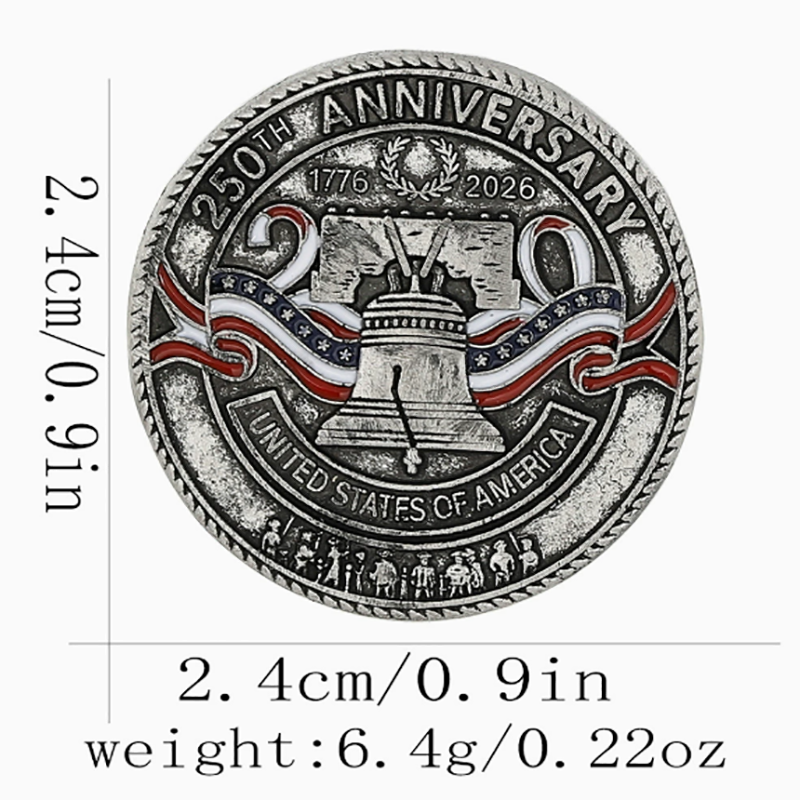 Commemorative Brooch for The 250th anniversary Of the Founding of The United States; Veterans' Commemorative Badge 27