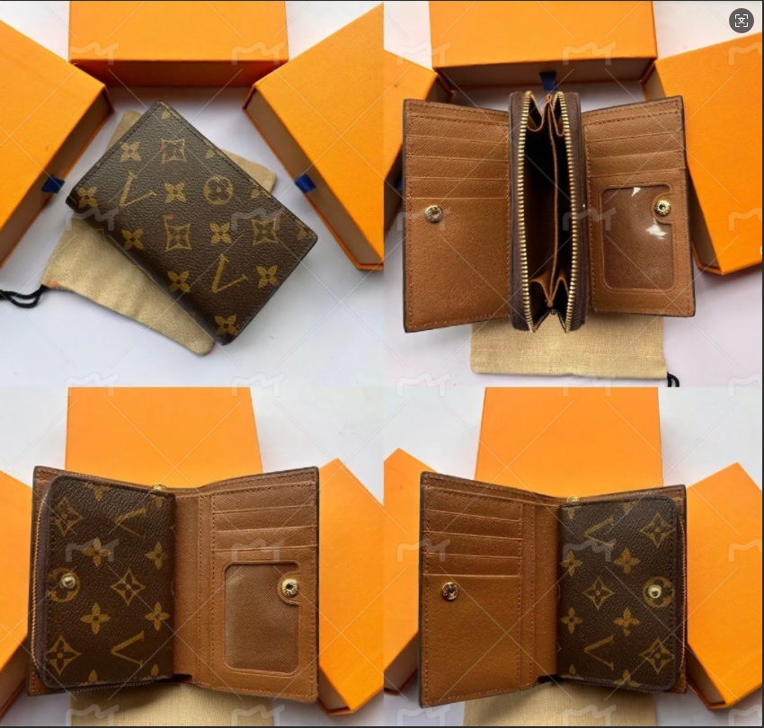 Top quality Fashion designer wallets luxury womens short purses embossed flower letters credit card holders ladies plaid money clutch bags with box and dustbag 10A