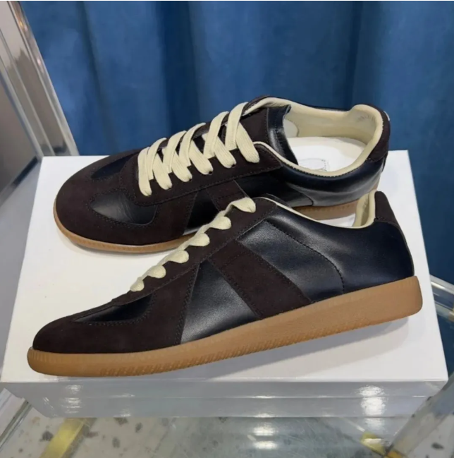 quality german mm6 army shoes sneakers gum gats trainer paint trainers gat sneaker black grey white painter nude patent brown nutmeg wens mensJ260516