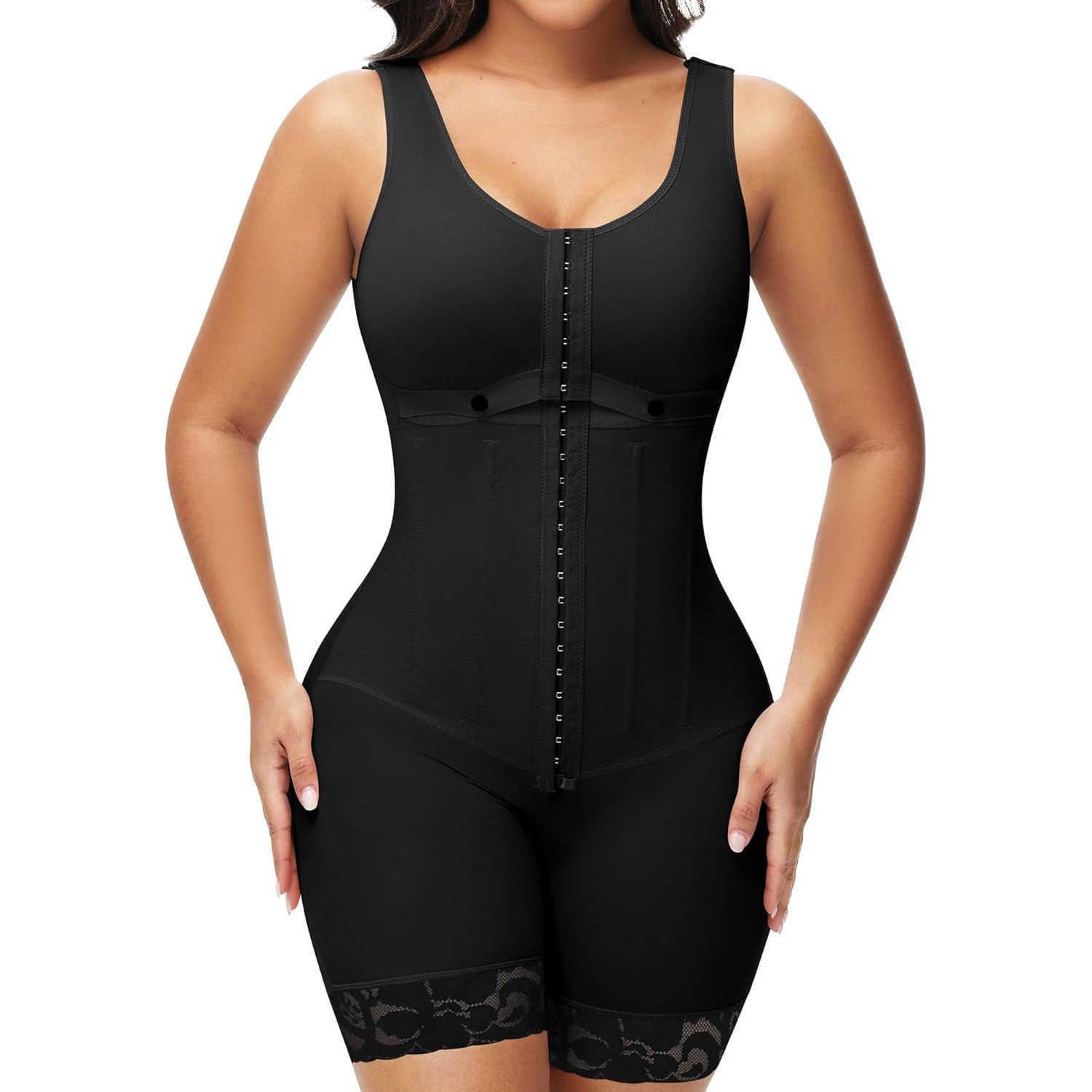 Highly Compressed Tight Breasted Jumpsuit Sleeveless Shapewear with Chest Wrap Adjustable Postpartum Belly Wrap Fajas with BraXJ241028