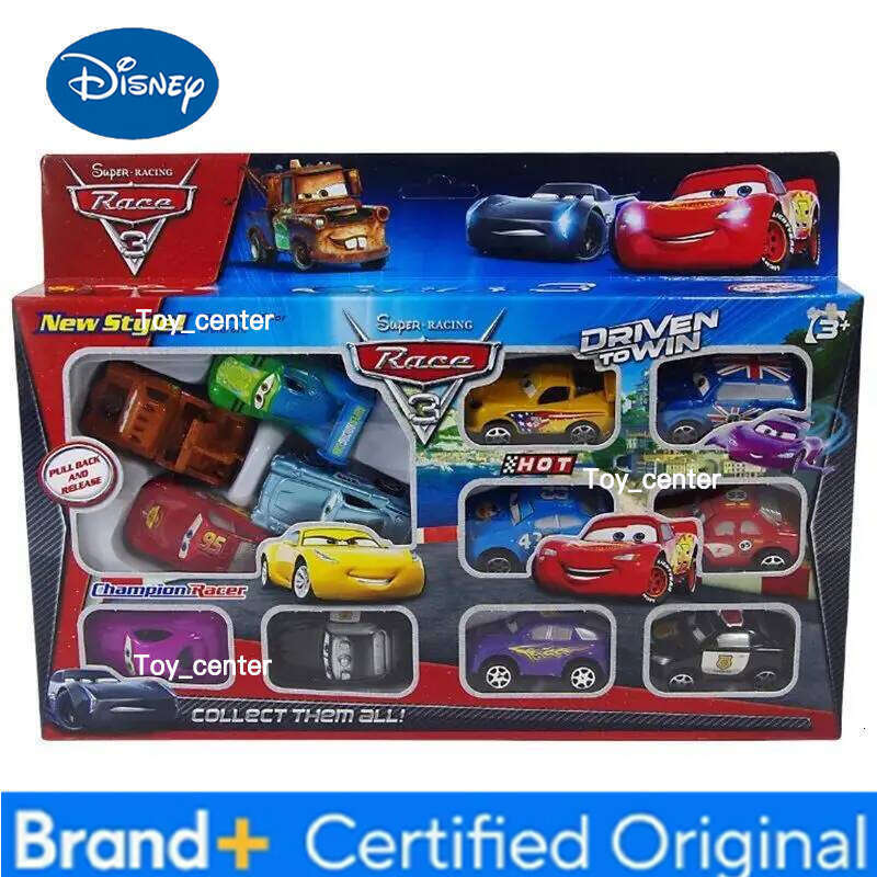 Disney New 2025 Lightning Mcqueen Jackson Storm 12pcs Pixar Cars Set Small Play Vehicles Models Perfect Collect Gift For Kids H260113