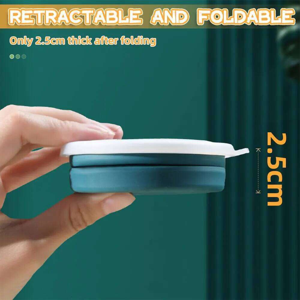 Portable Silicone Foldable Cup With Lanyard Heat Resistant Collapsible Cups Lid Folding Storage Travel Mug For Hot Water 26W0113 Z260202