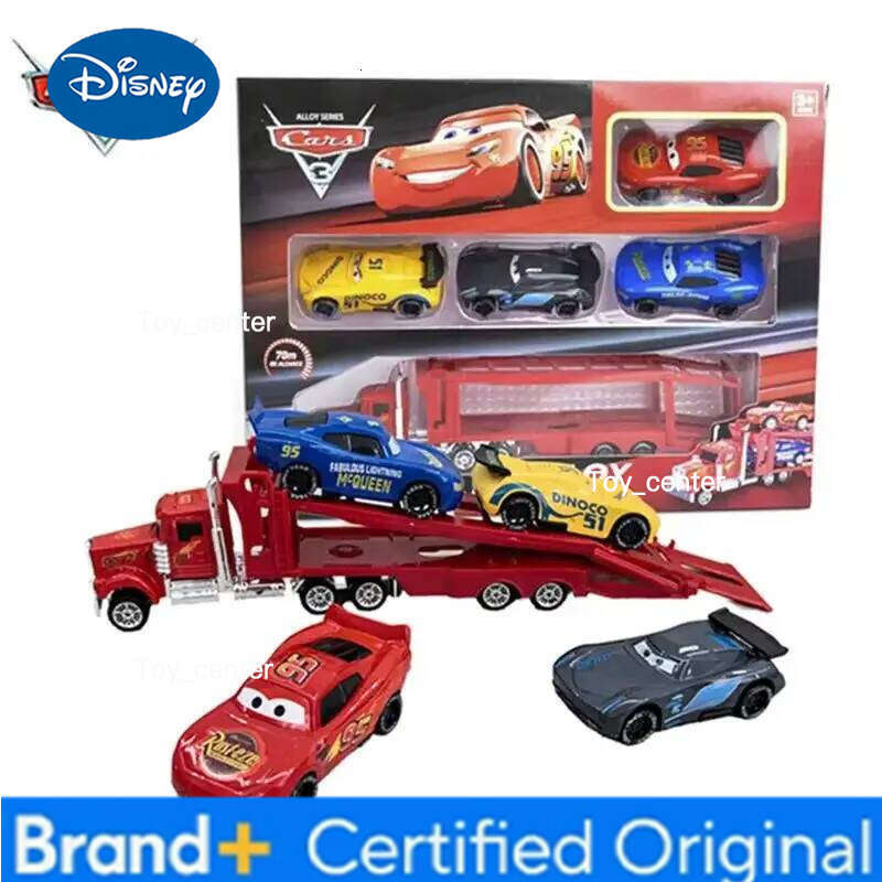 Disney Pixar Lightning Mcqueen Jackson Storm Diecast Pvc Car Model 1:55 Collectible Toy Truck Gift Box Suitable For Kids Festival Gifts H26011311