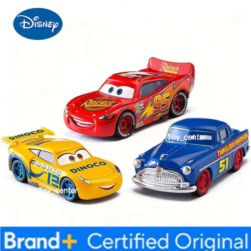 Disney Pixar Cars McQueen Mater Mack Uncle Truck Alloy Diecast 1:55 Model Radiator Springs Town 12 Pcs Car Boxes Gift H260113