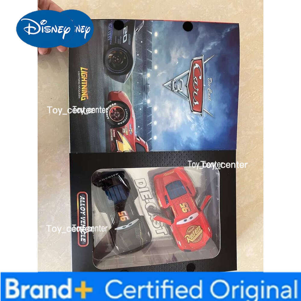 Disney Pixar Cars Extra-Large Die-Cast Lightning McQueen Model Vehicle Set with Light-Up Features - Gift Box for Christmas H260113