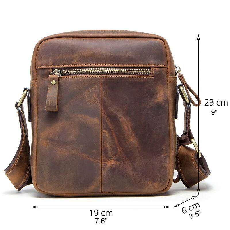Luxury shoulder bag handbag Hobo CONTACT S genuine leather men's messenger retro mini high-quality men's crossbody bag SENYY