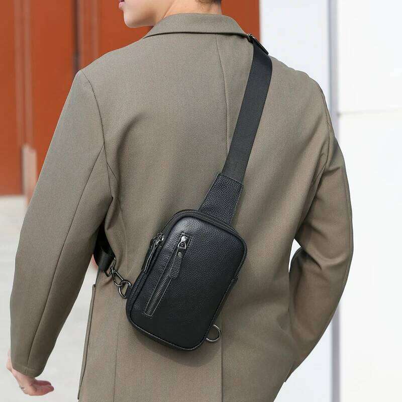 Head Layer Cowhide Genuine Leather Men S Shoulder Crossbody Chest Bolso Hombre Sacoche Homme For Men Sling Bag High Quality Luxury Bag