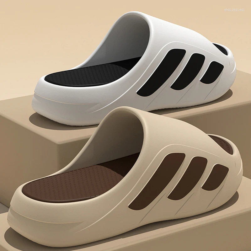 Slippers Men Slides With A Sense High Aesthetic Value External Wear Anti Slip Thick Bottom Beach Cool For