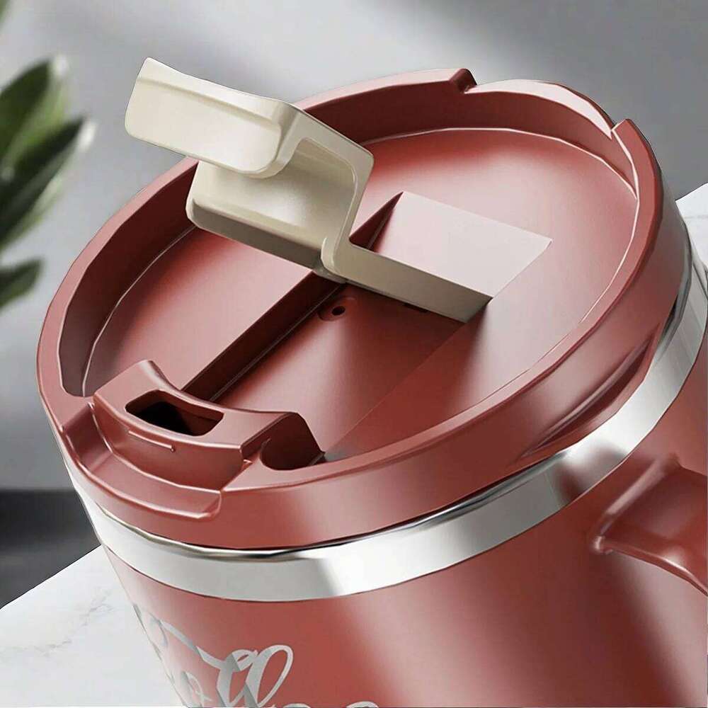 WORTHBUY Mug With Lid&Handle 304 Stainless Steel Tea Milk Coffee Double Wall Insulated Anti Scalding Drinking Cup