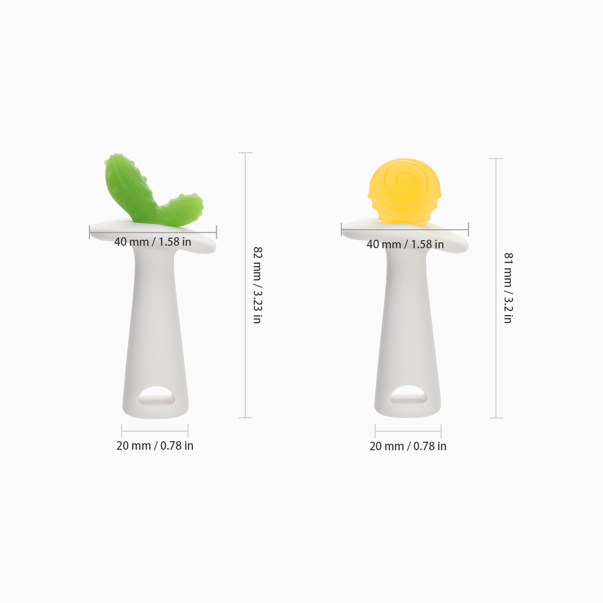 Baby teething stick silicone toy for chewing, 3 months+, boilable, prevents thumb-sucking