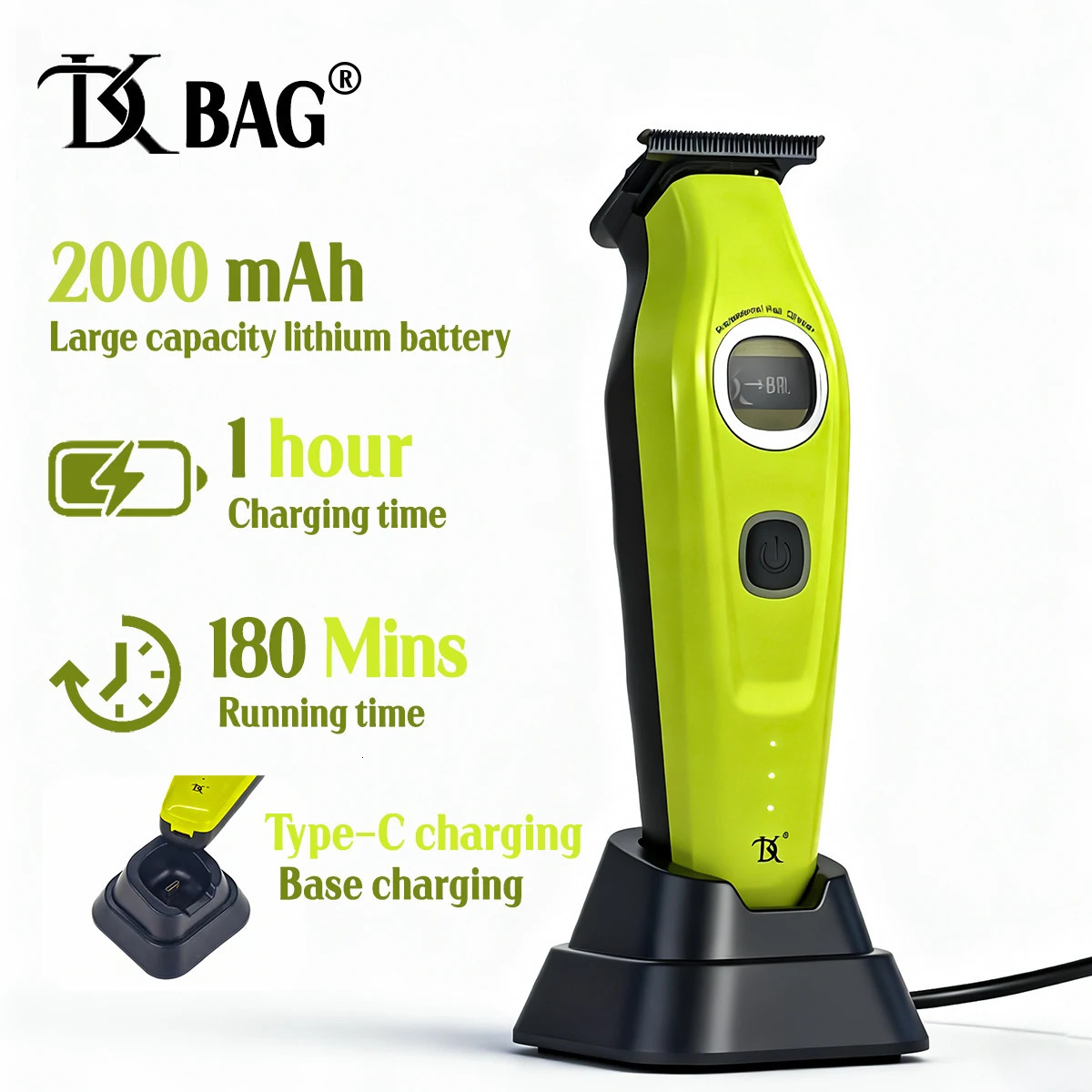 DK 088 Professional Mens Trimmer 7500RPM External Rotor Brushless Motor Barber Scalelike DLC Blade Hair Clipper Salon Use 260112 C260312