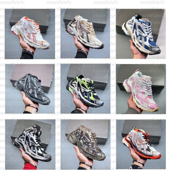 designer shoes sneakers track runners 7 platform all black 3 white pink blue grey multicolor men women trainers tennis v5PI#