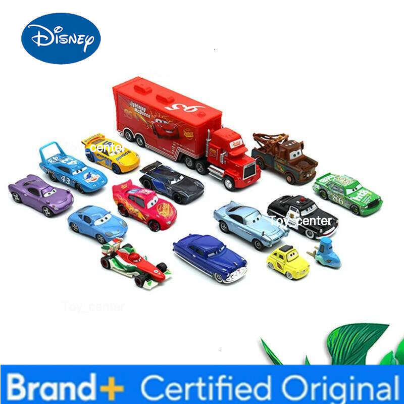 Disney Pixar Cars McQueen Mater Mack Uncle Truck Alloy Diecast 1:55 Model Radiator Springs Town 15/13/8 Pcs Car Boxes Gift H26011311