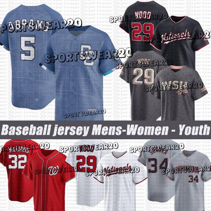 CJ Abrams washingtons Jerseys nationals Jerseys MacKenzie Gore James Wood Patrick Corbin Luis Garcia Jr. Dylan Crews Josh Bell Baseball Jerseys