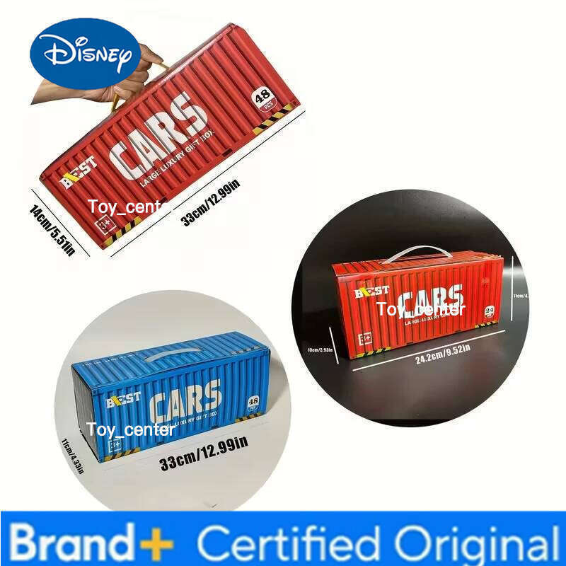 Disney 24/48pcs model power pull-back with storage box toy car set gift package filler, pinata filler,Christmas gif H260113