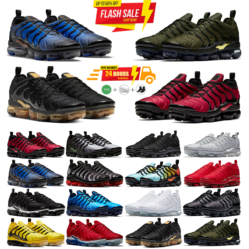 " 2026 sneakers Hot Designer Plus Running Shoes Outdoor Run Shoes tnS Black White Sport Shock Sneakers Mens requin Olive Silver In Metallic Air Cushion tnss