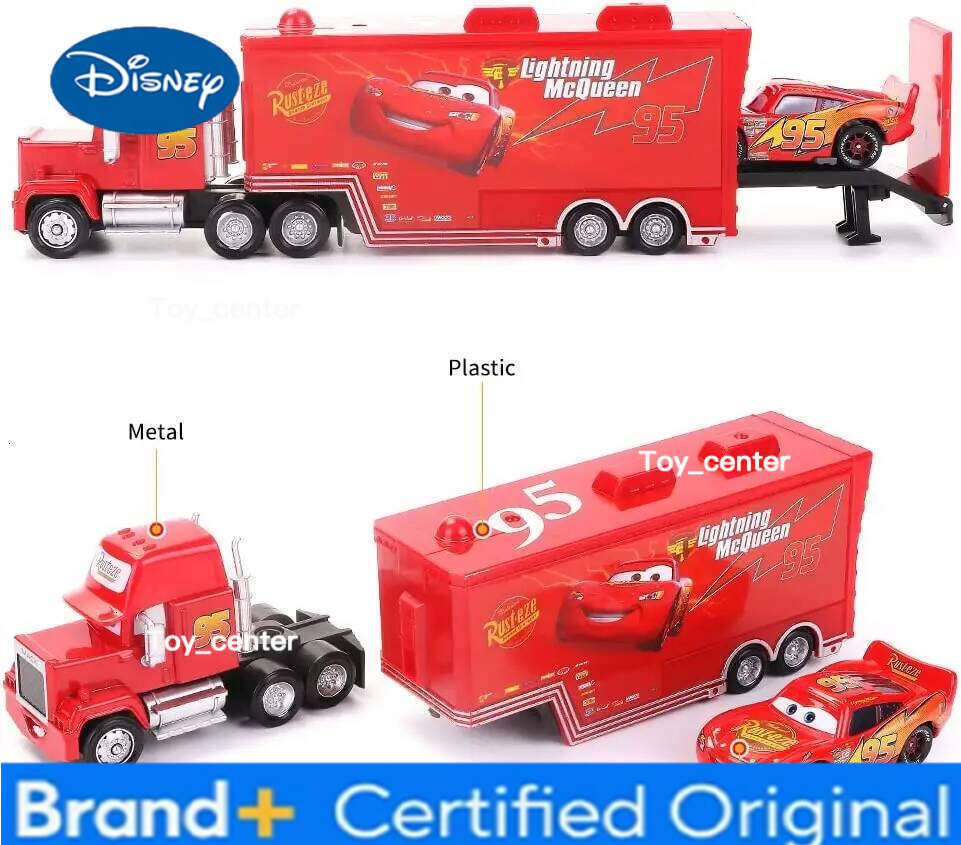 Disney Pixar Cars McQueen Mater Mack Uncle Truck Alloy Diecast 1:55 Model Radiator Springs Town 15/13/8 Pcs Car Boxes Gift H26011311