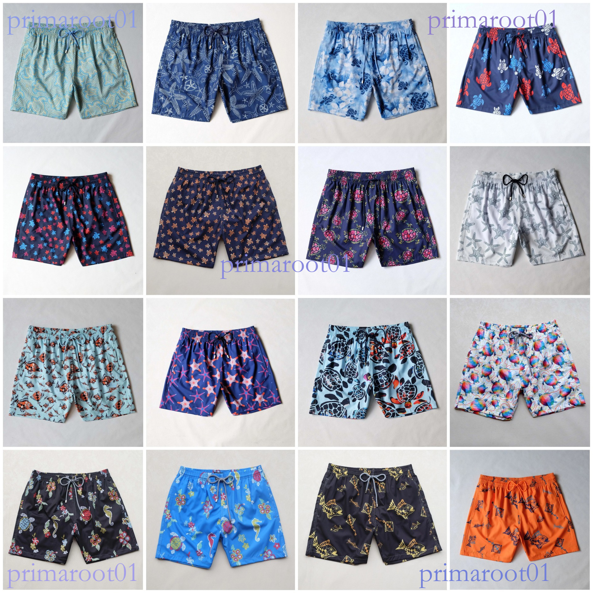 Swimming Shorts Turtle Designer Shorts New Vileberquin Men's Boardshorts Trunks Mens Surfwear Elastic Quick-Drying Waterproof Mesh Shorts Summer