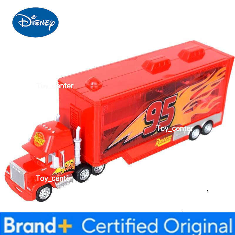 Disney Original Pixar Cars Mini Racers Lightning McQueen Mack Transporter Truck Toys Set FLG70 Diecasts Toy Vehicles Boy Gift H260113