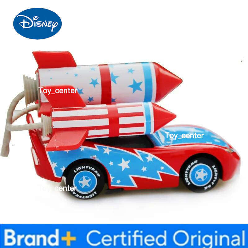 Disney 1:55 Original Pixar Cars Toy Rocket Fireworks McQueen Mater Diecast Model Cartoon Car Toys Boy Christmas Gift H260113
