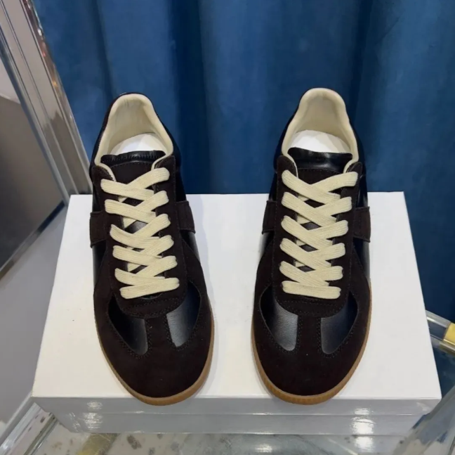quality german mm6 army shoes sneakers gum gats trainer paint trainers gat sneaker black grey white painter nude patent brown nutmeg wens mensJ260516