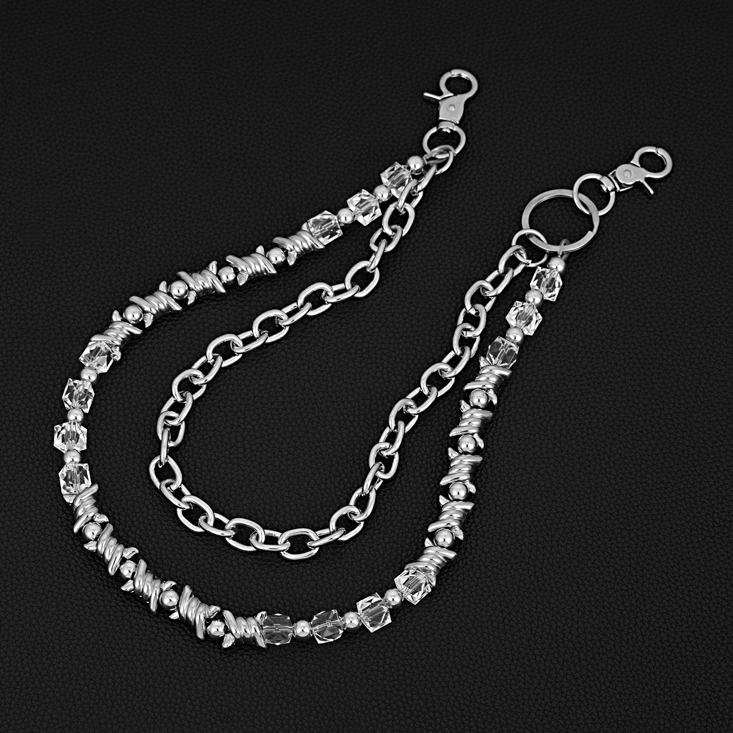 New Mangci Candy Double Layered Trendy Hip Hop Pants Chain Jeans Hanging Chain Decoration Retro Style Design Versatile Pants Chain